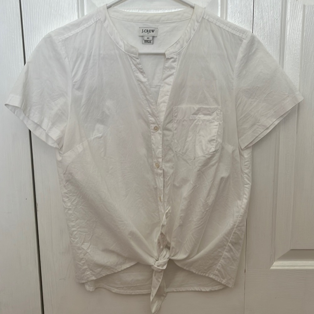 J. Crew Factory tie waist blouse